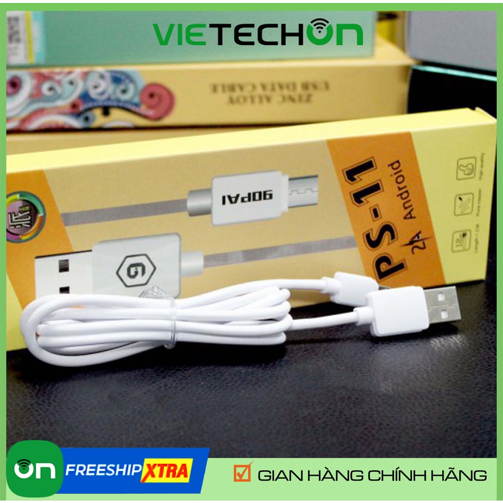💥 #Cáp Micro USB 90PAI PS-11 Dài 1m💥Dùng cho Androi/Sạc dự phòng/Tai nghe/ Loa Bluetooth💥Lỗi 1 đổi 1💥