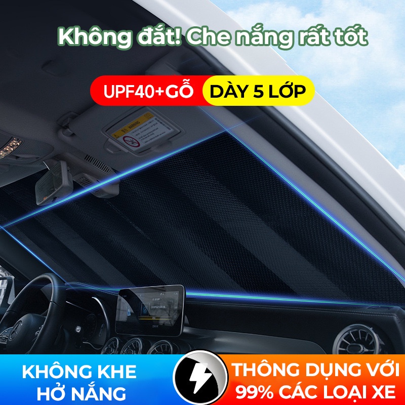 Tấm che nắng kính lái Sumitap có thể gấp gọn, bảo vệ nội thất ô tô