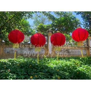 Đèn lồng nhung đỏ size 35cm
