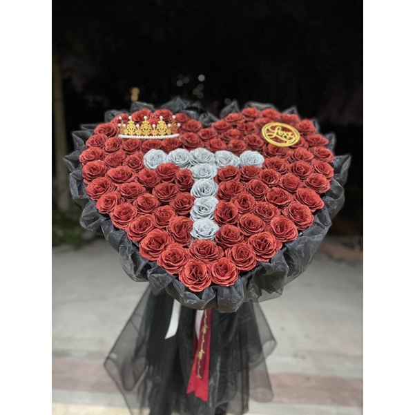 Bó hoa 100 bông nhũ siêu to (ship hoả tốc HN)