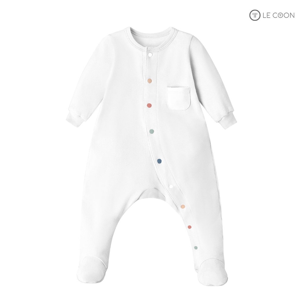 LE COON | Bodysuit Cúc Bấm Bên Liền Tất | COMFY | 0-12 tháng