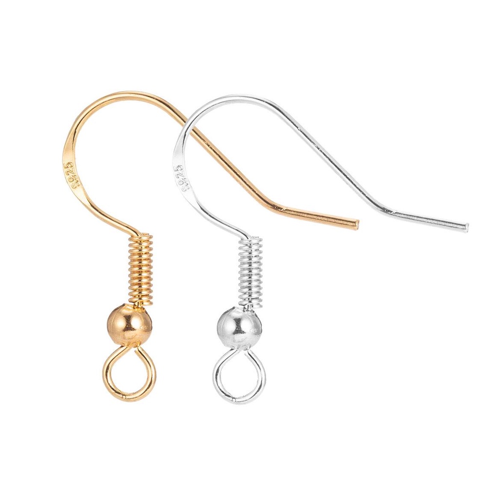 Bộ 100 / 50 Đôi Bông Tai Chất Liệu Silicone 925 Hình Cá|Khuyên Tai Chất Liệu Trong Suốt