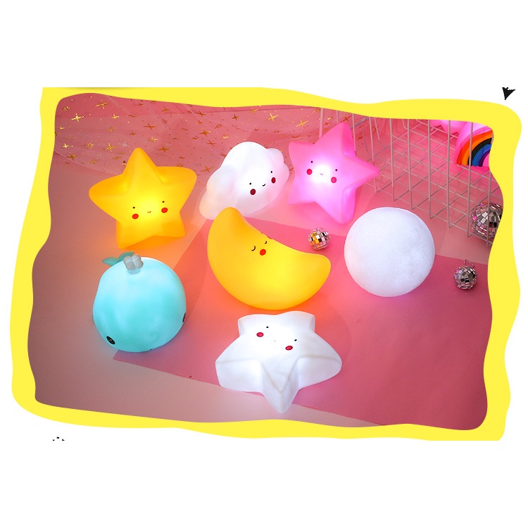 Đèn ngủ silicon hình thú cho bé, đèn ngủ led silicon để bàn siêu cute