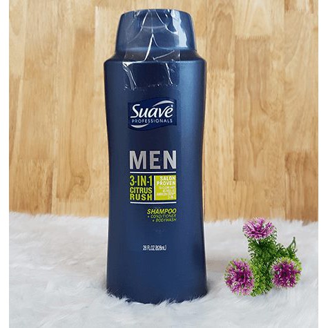 Sữa Tắm Gội xả 3 Trong 1 &quot; Suave Men &quot;