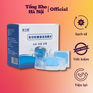 Hộp 12 viên tẩy cặn bẩn trong lồng máy giặt