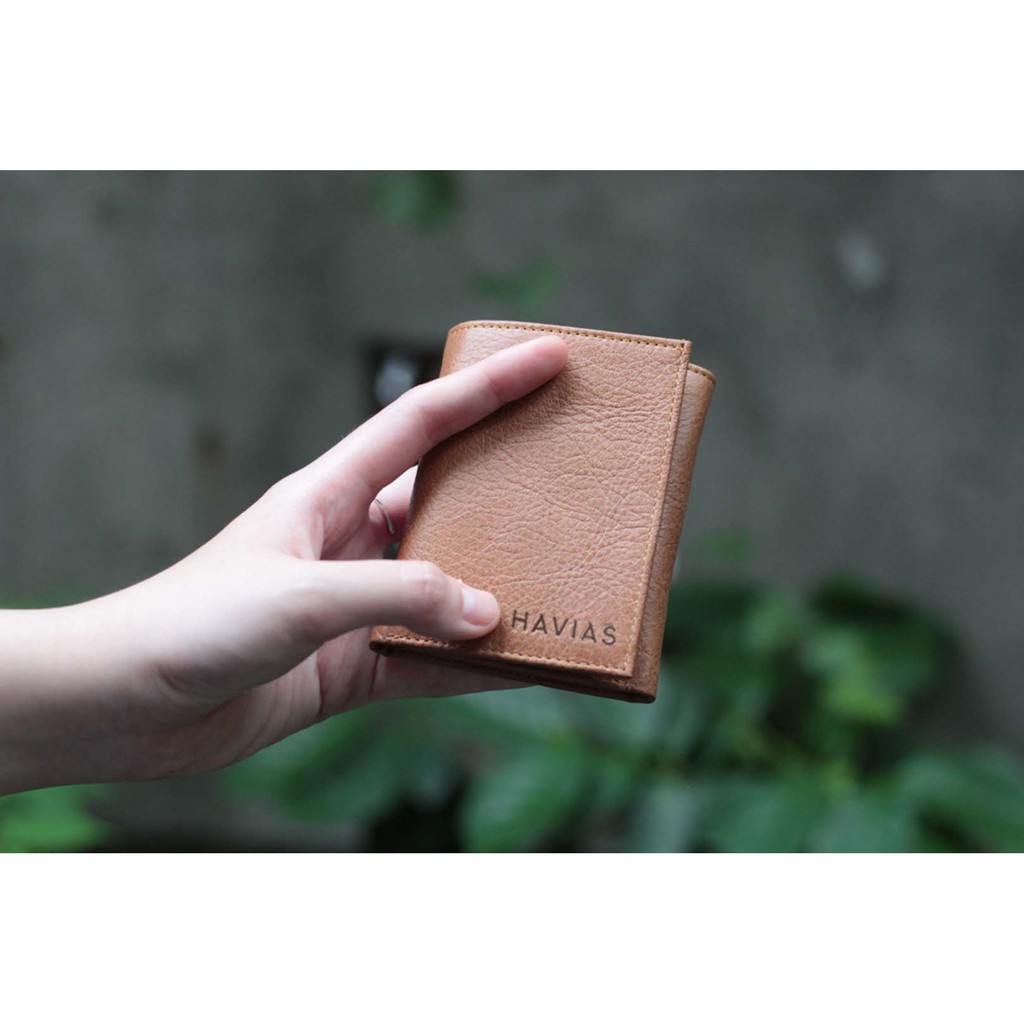 Ví da gấp quà tặng Mini NOTE Wallet HAVIAS 2 màu trendy miễn phí gói quà