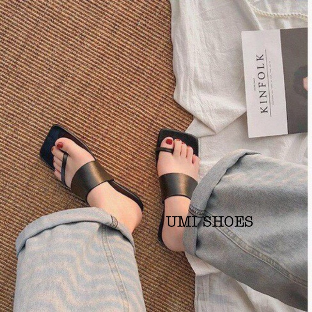 [NOWSHIP] Dép Nữ Lê Đế Bằng Kẹp Tông Xỏ Ngón Mới KOKAK Hot Trend Thời Trang Mũi Vuông Kẹp Xỏ Ngón đi chơi biển xinh đẹp