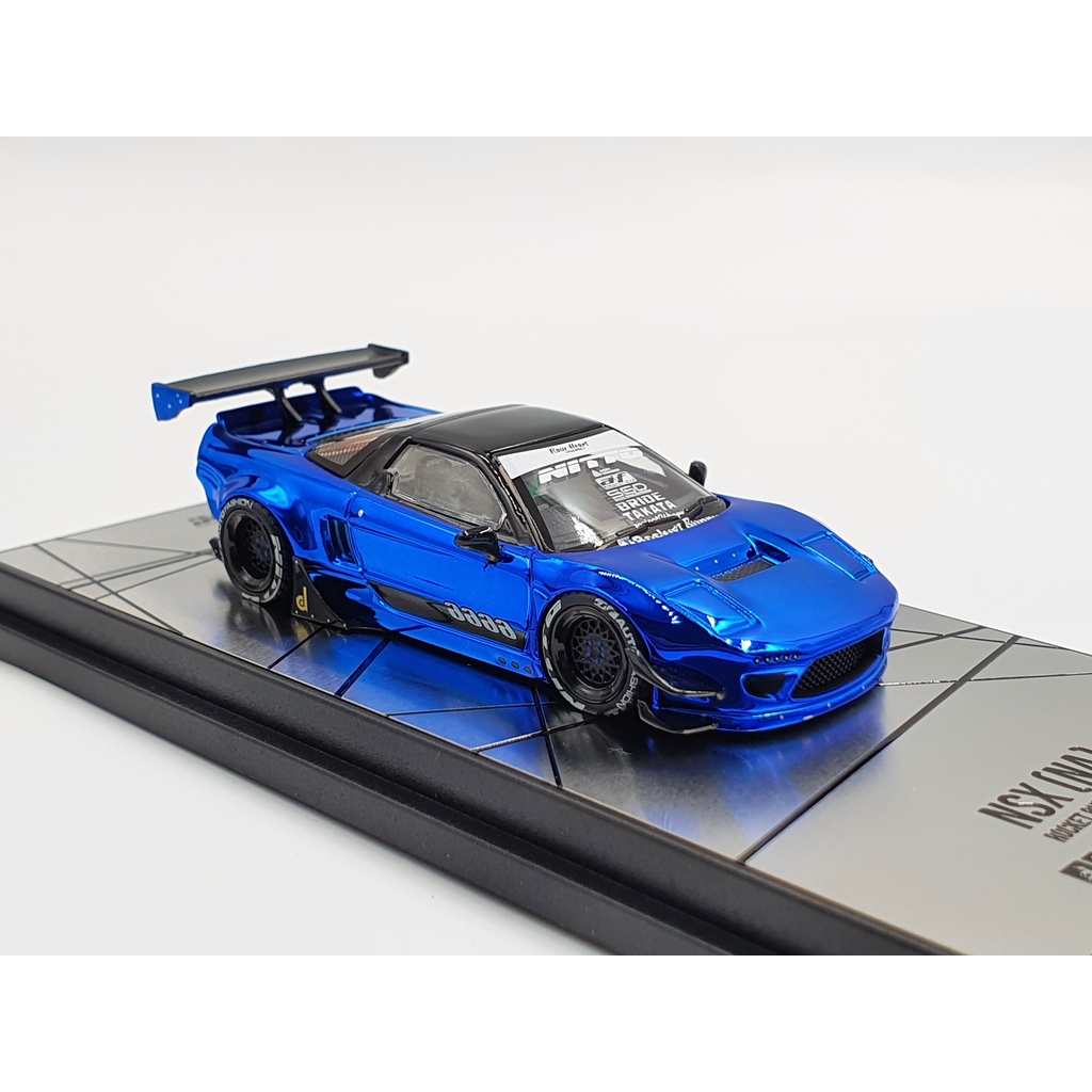 Xe Mô Hình NSX (NA) ROCKET BUNNY V2 AERO CHROME BLUE 1:64 INNO MODELS (Xanh)