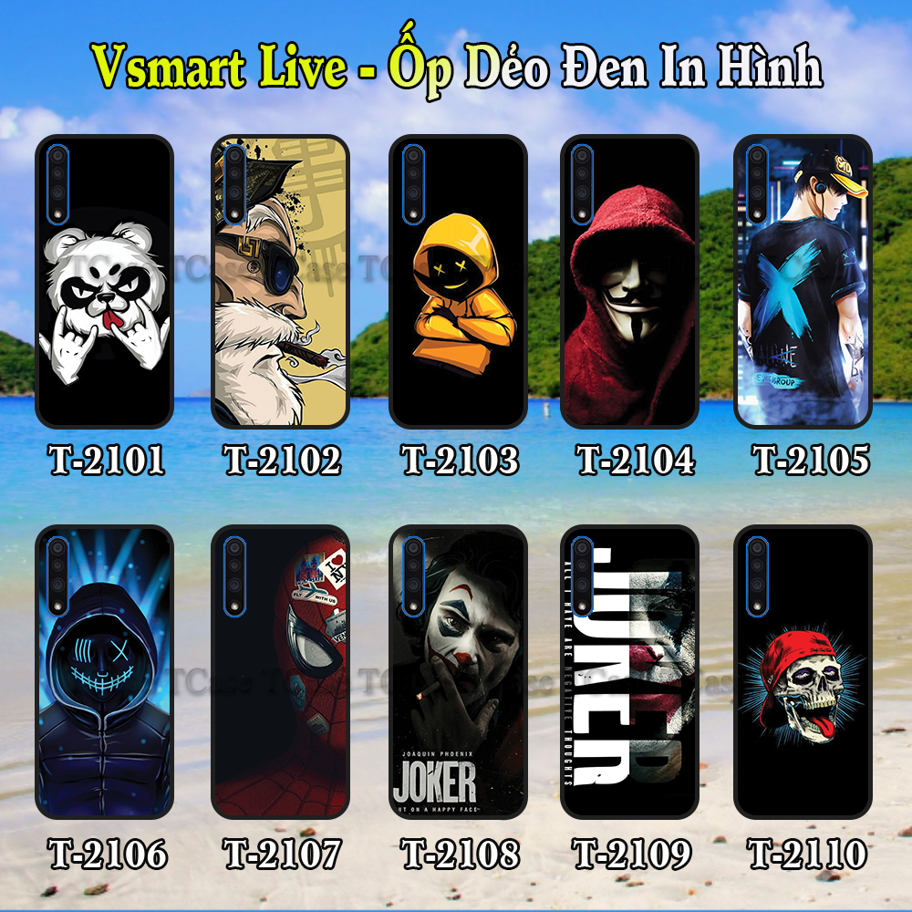 Ốp lưng Vsmart Live dẻo đen in hình Cool Ngầu