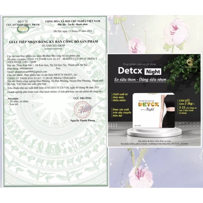 Detox Night - Thải Độc Cơ Thể, Giảm Mỡ Bụng Chuyên Sâu