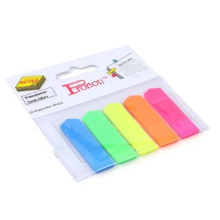 Chính Hãng Giấy nhắn 5 màu nhựa pronoti 45502
