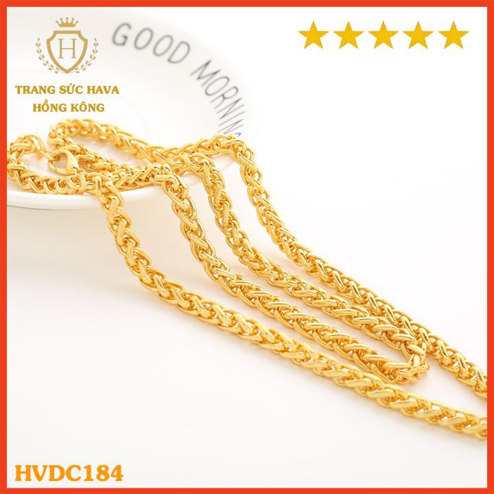 Dây Chuyền Nam Titan Xi Mạ Vàng Non 24k Cao Cấp, Vòng Cổ Nam Phong Cách Thời Trang Cá Tính Trẻ Trung - HVDC184