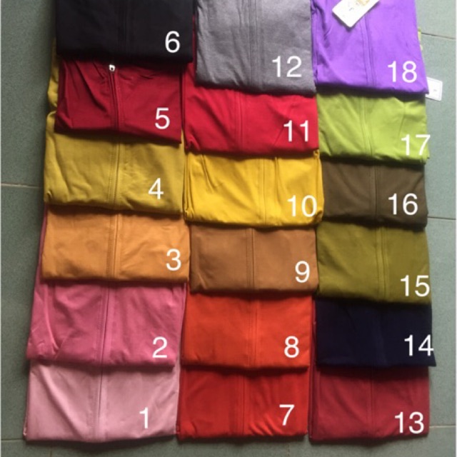 Áo khoác không mũ-Size nhỏ bảng màu số 1.