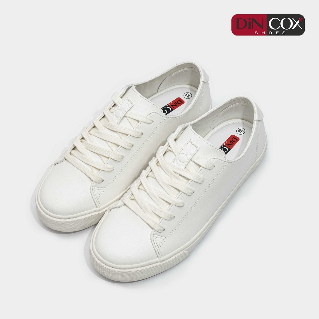 Giày Sneaker Da Unisex DINCOX D34 Sành Điệu White