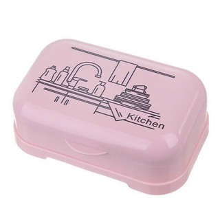 Khay Kệ Dán Tường Để Xà Phòng - Hộp Đựng Xà Bông Gắn Tường 2 Lớp Có Rãnh Thoát Nước - thegioiphukien