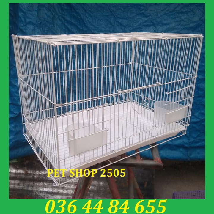 Lồng Chứa Bé- Lồng Nuôi Chim Nhỏ Màu Trắng 45x30x30cm