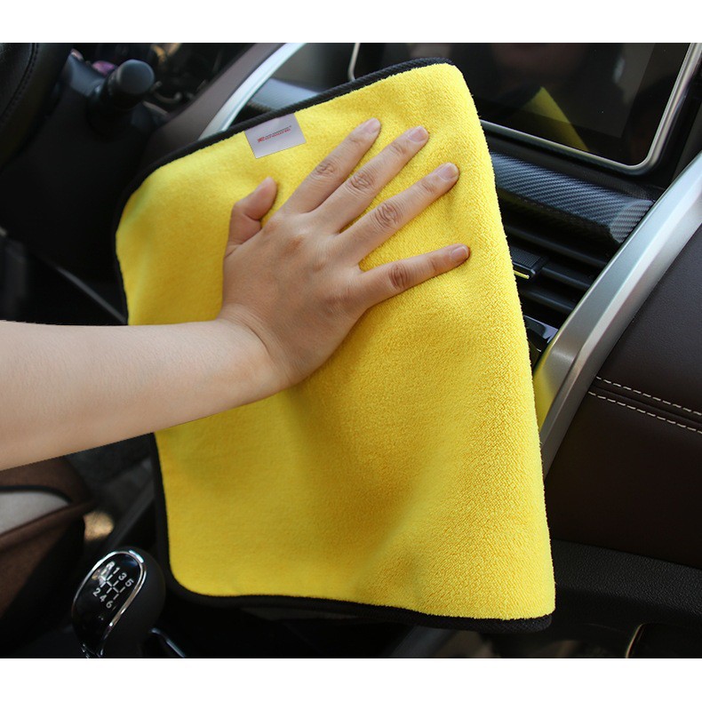 Khăn đa năng 2 lớp Microfiber lau xe hơi kích thước 30x60cm - lau kính 2 lớp dày mịn không rụng sợi