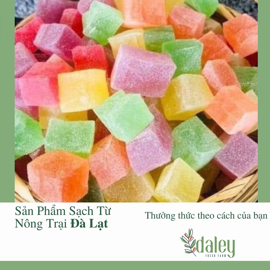 Kẹo Dẻo Thập Cẩm Trái Cây Đặc Sản Đà Lạt, Daley Dalat , Daley Fresh Farm, Đồ Ăn Vặt Chuẩn Đà Lạt, Mứt Đà Lạt