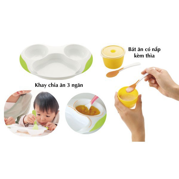 Bộ ăn dặm toàn diện RICHELL Nhật Bản - đồ dùng ăn dặm kiểu Nhật cho bé