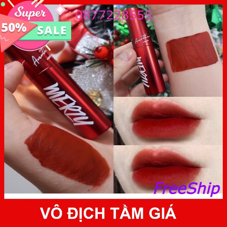 [NEW.V6 .SẴN HÀNG]Son Kem Lì Merzy First Velvet Tint Vỏ Xanh-Đỏ (Đủ Màu) | BigBuy360 - bigbuy360.vn