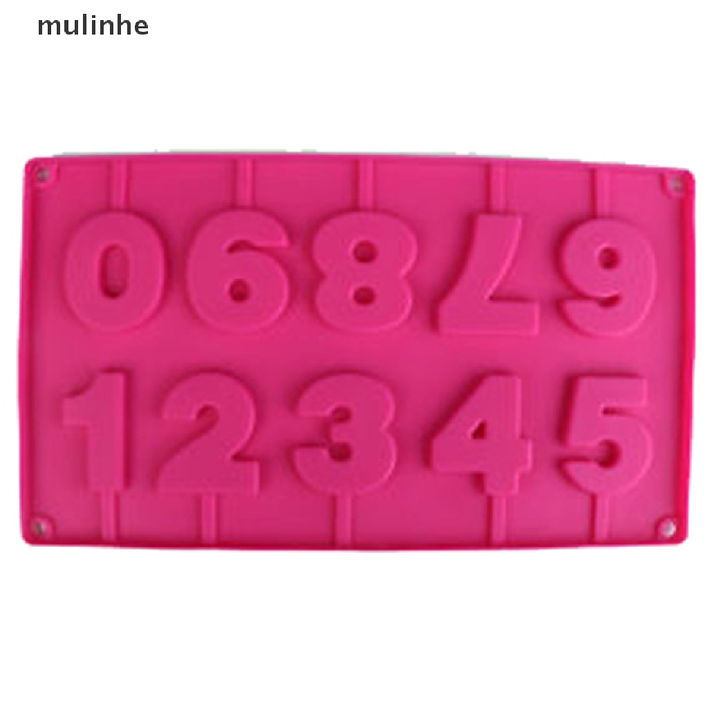 Khuôn làm bánh/kẹo bằng silicon số 0-9 3D trang trí tiện dụng