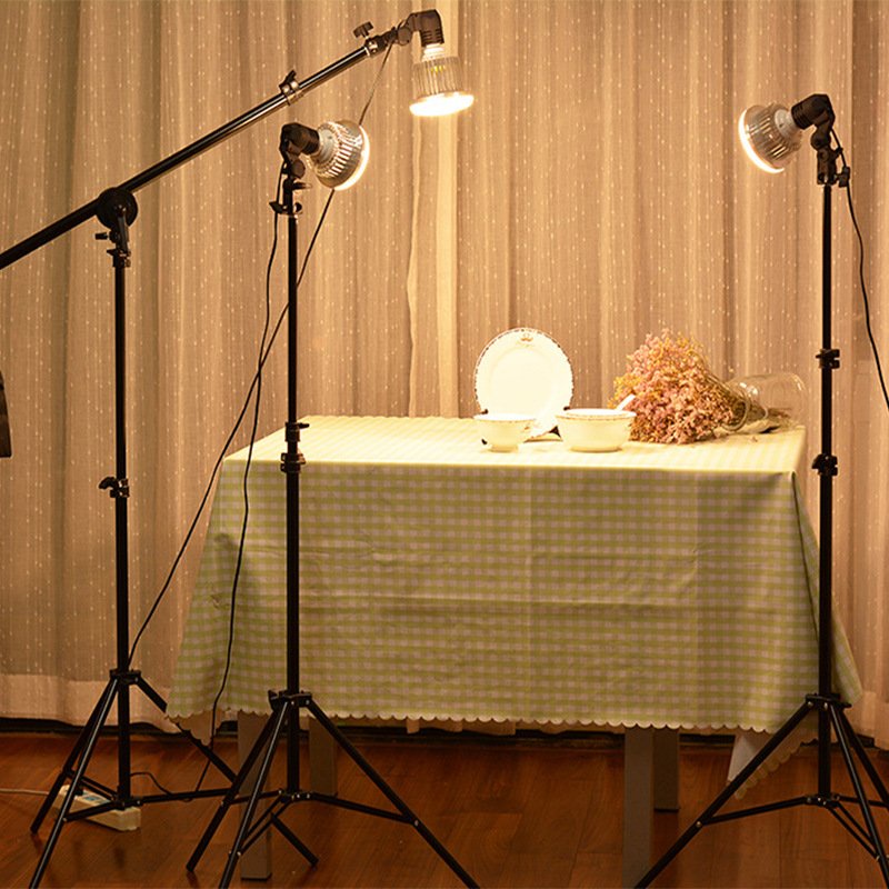 Bộ kit studio đèn trợ sáng bóng nấm điều chỉnh màu remote chân cao 2m spa livestream quay phim chuyên nghiệp