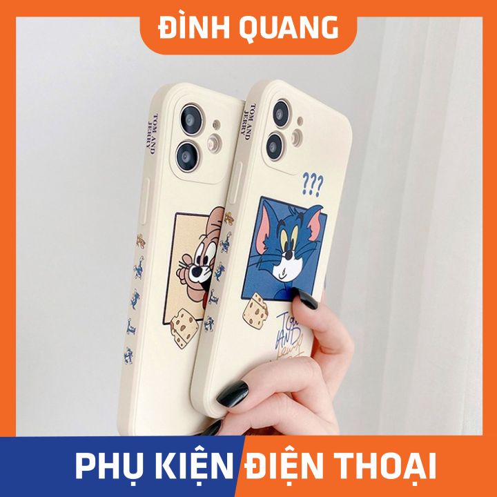 Ốp lưng iphone vuông cạnh hình tom jerry 6plus/6s/6splus/7/7plus/8/8plus/x/xr/xs/11/12/pro/max/plus/promax - ĐQ Store