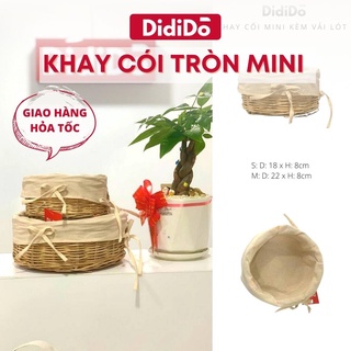 Khay cói mini có vải lót