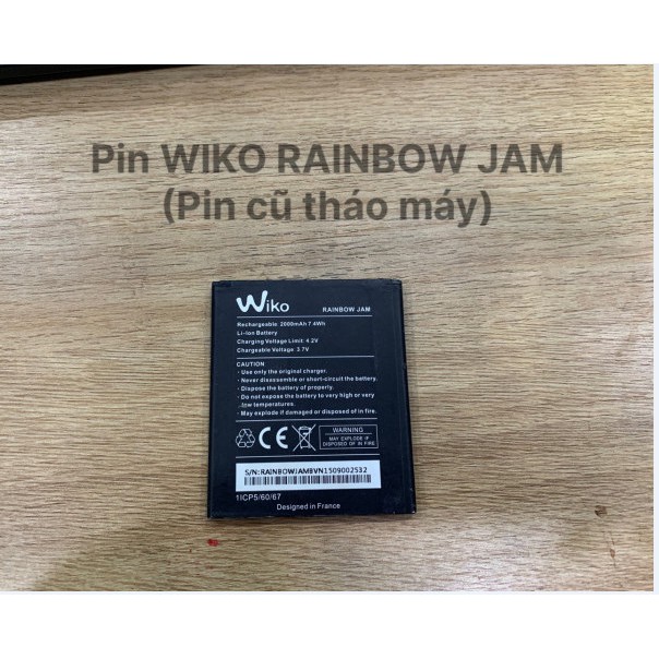 Pin WIKO RAINBOW JAM( pin cũ tháo máy)