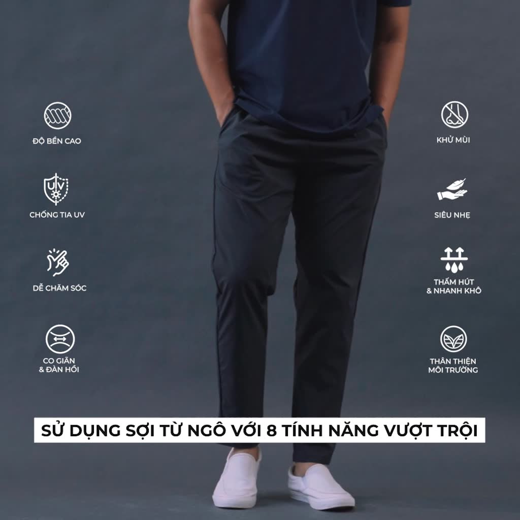 Quần dài nam Daily Pants sợi Sorona, nhuộm Cleandye siêu nhẹ, thoải mái, chống nhăn, chống tia UV - Coolmate | BigBuy360 - bigbuy360.vn