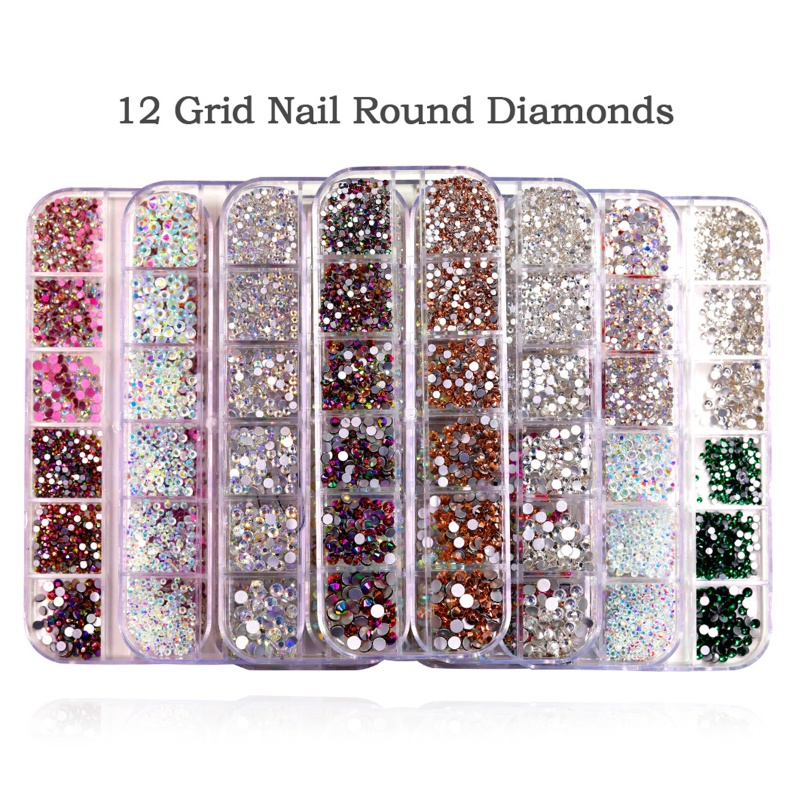 1 Hộp Đá Pha Lê Trang Trí Móng Tay Sau Lưng