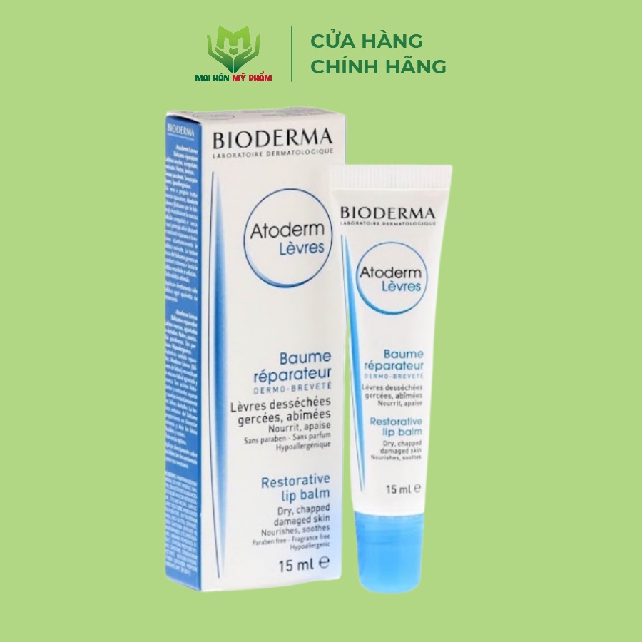 Son Dưỡng Môi Khô, Nứt Nẻ Và Tổn Thương Bioderma Atoderm Lips Baume 15ml