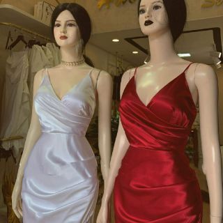 Váy phi lụa 2 dây victor(hàng tk có size)kèm ảnh thật