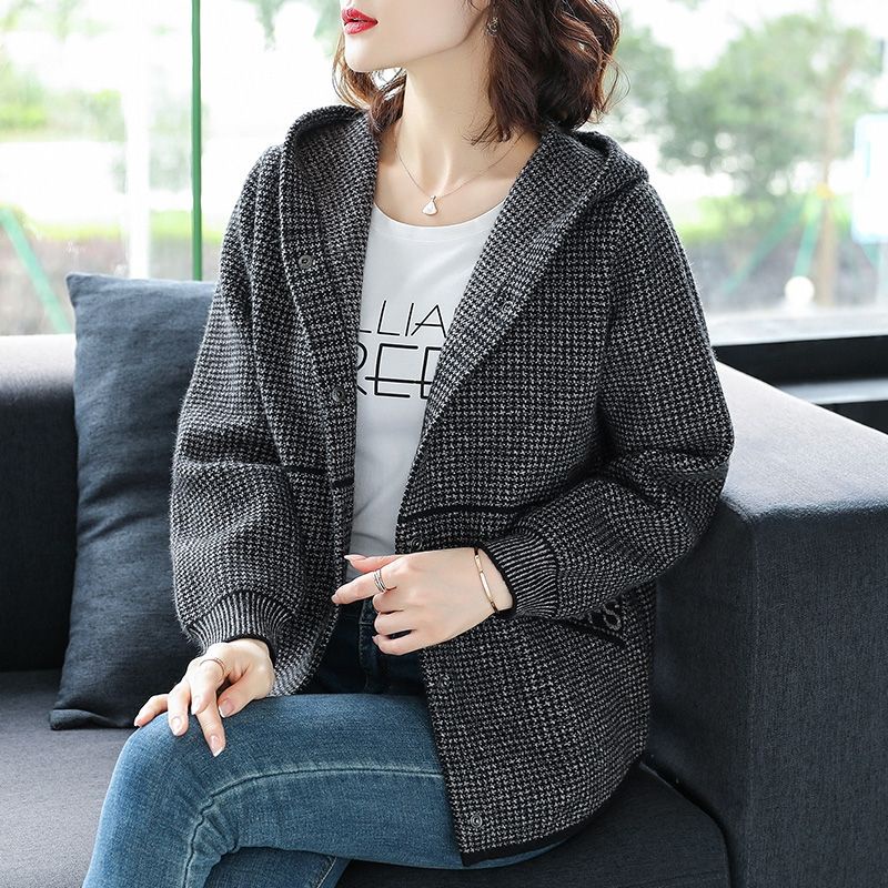 Áo Khoác cardigan Mỏng Có Nón Trùm Đầu Thời Trang Xuân Thu Năm Mới 2021