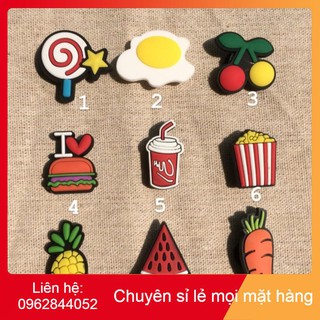 [Mua 10 tặng 1] Jibbitz/Sticker/Charm gắn dép sục cross
