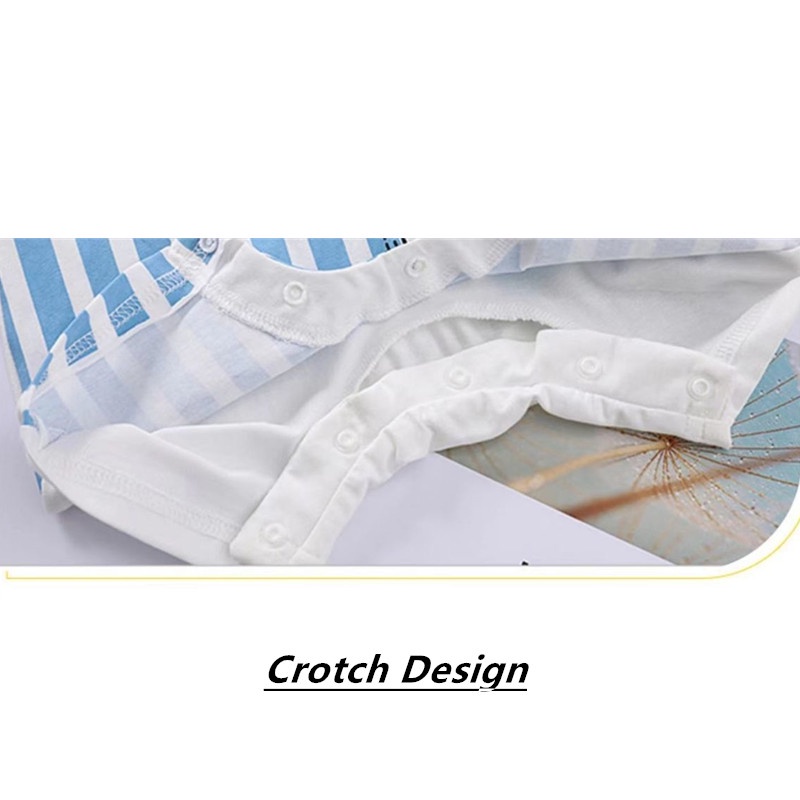 Bộ Áo Liền Quần Tay Ngắn Thời Trang Mùa Hè Phong Cách Hàn Quốc Cho Trẻ Sơ Sinh