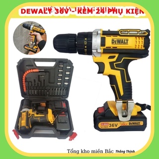 Máy khoan đục, bắn bắt vít cầm tay đa năng Pin Dewalt 36V chính hãng mini giá rẻ có búa - 100% lõi đồng