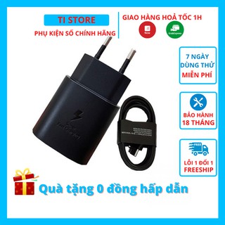 Bộ sạc nhanh 25W chính hãng cho Note 10 20, A71, A70, A80, A90, S20, S20+, S20 S21 S22 Ultra tistore