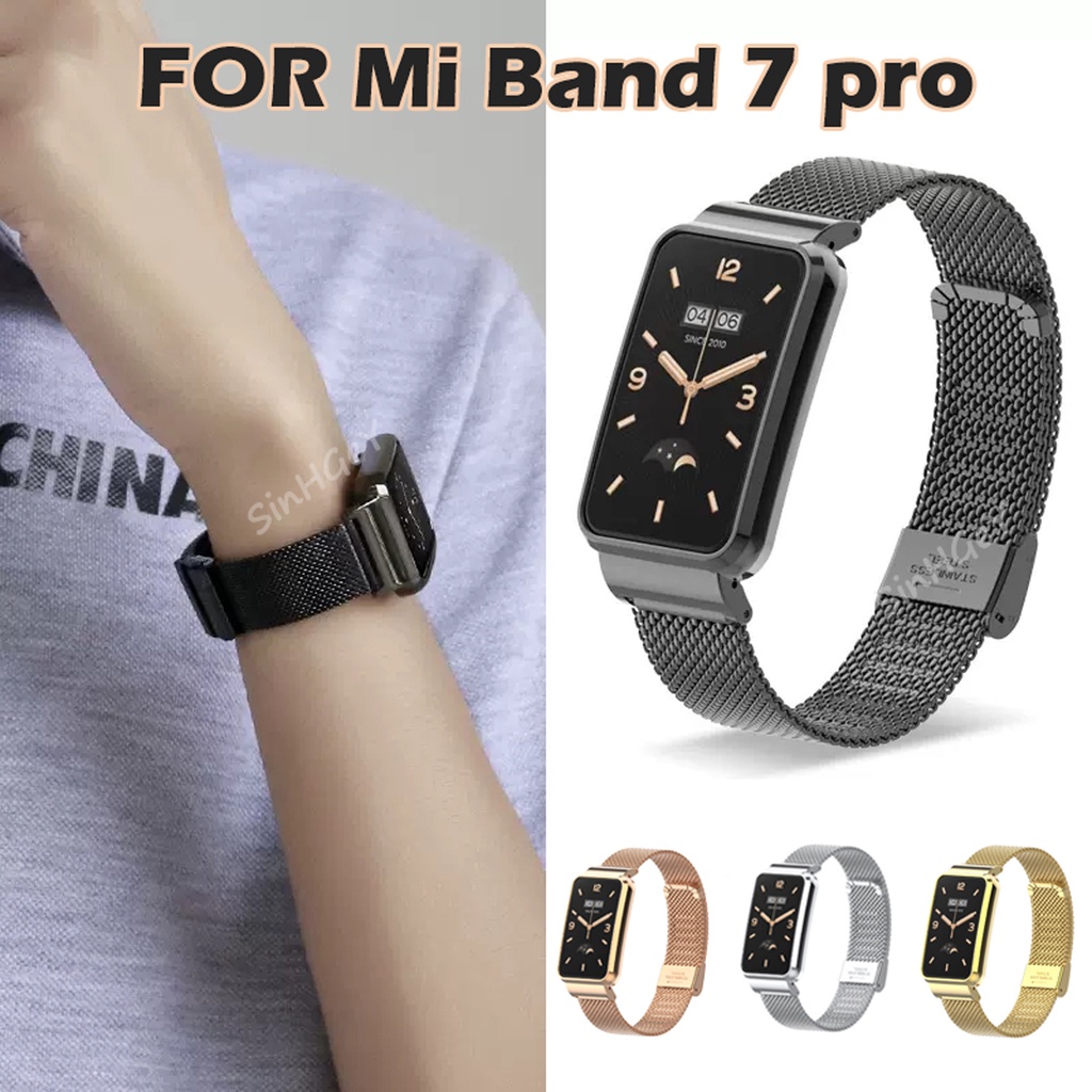 Dây Đeo Thay Thế Chất Liệu Thép Không Gỉ Thời Trang Cho Xiaomi Mi Band 7 Pro 7Pro