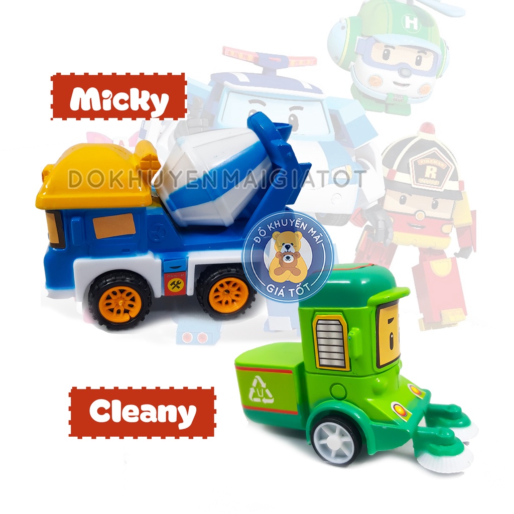 Xe ô tô đồ chơi mẫu 4 xe Poli chạy trớn bằng nhựa -Đồ khuyến mãi giá tốt