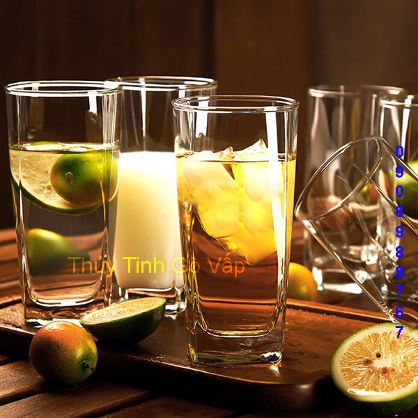 ĐẠI LÝ OCEAN CHÍNH HÃNG Bộ 6 ly cốc thủy tinh thái lan OCEAN đẹp Plaza Hi Ball Glass B11011(320 ml)