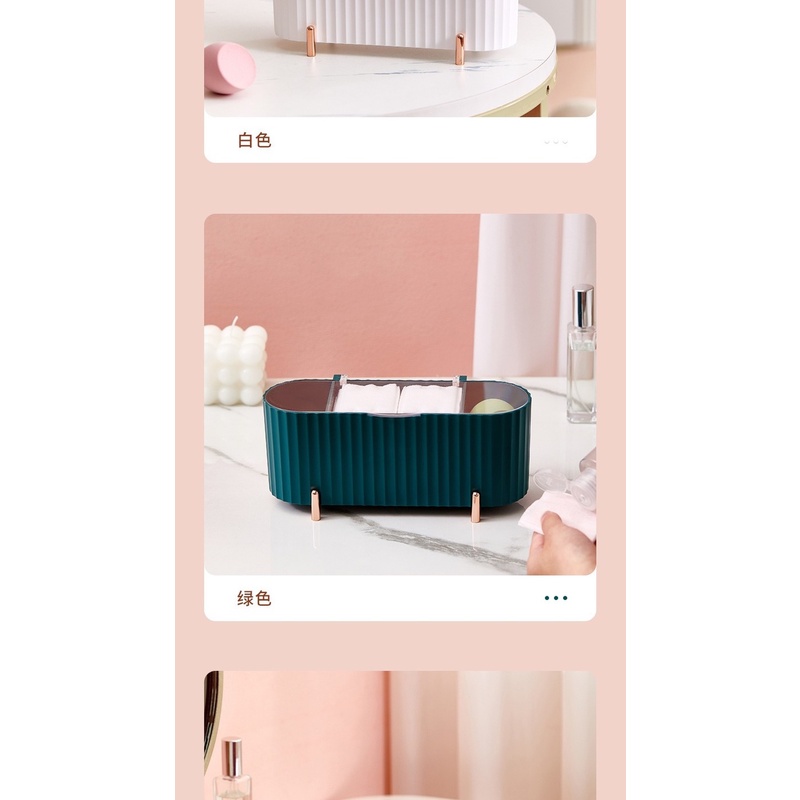 Hộp đựng mút trang điểm chống bụi trong suốt có nắp đậy tiện dụng