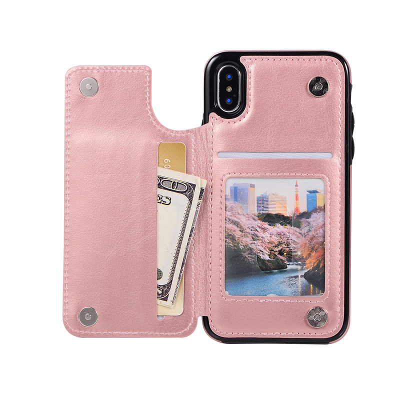 Ốp Lưng Da Có Ngăn Đựng Thẻ Cho Iphone 12 Mini 11 Pro Xs Max Xr I8 I7 I6 Plus Se2020