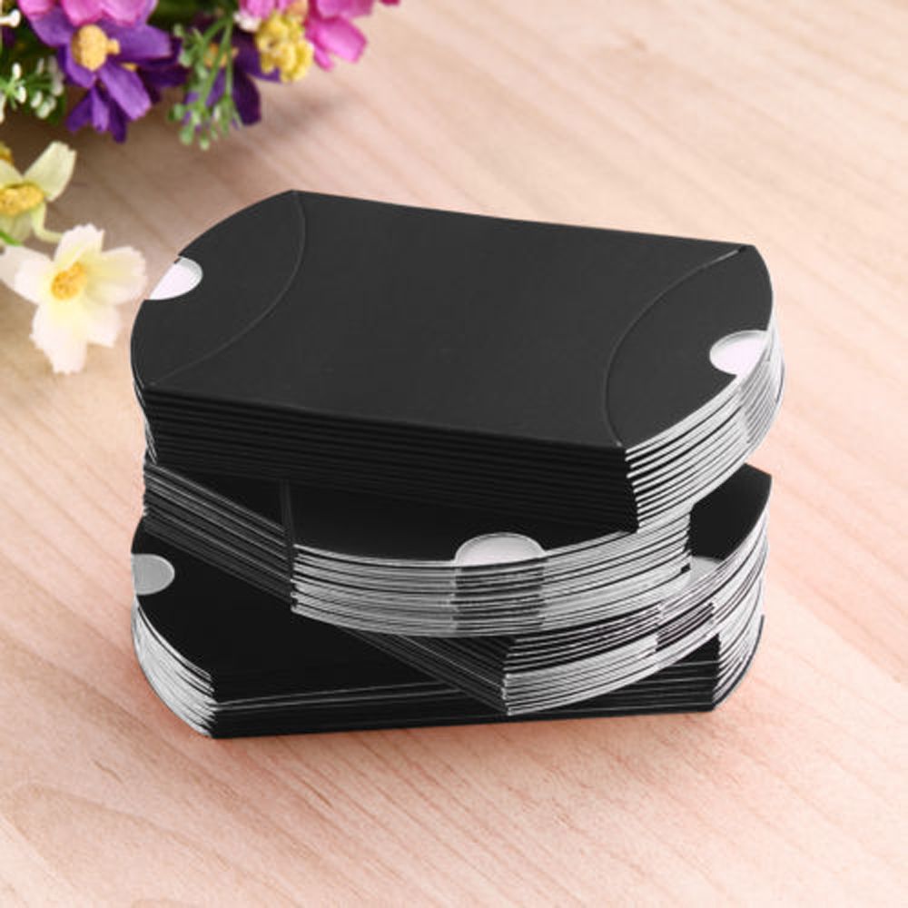 Bộ 10/50 Hộp Giấy Đựng Kẹo Hình Gối Nhiều Màu Dễ Thương Trang Trí Nhà Cửa/Sự Kiện