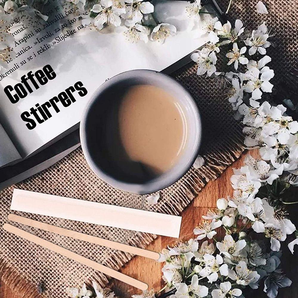 Bộ 100 Que Khuấy Đồ Uống Nóng Lạnh Tự Nhiên Phân Hủy Sinh Học Dùng Tại Nhà / Quán Bar