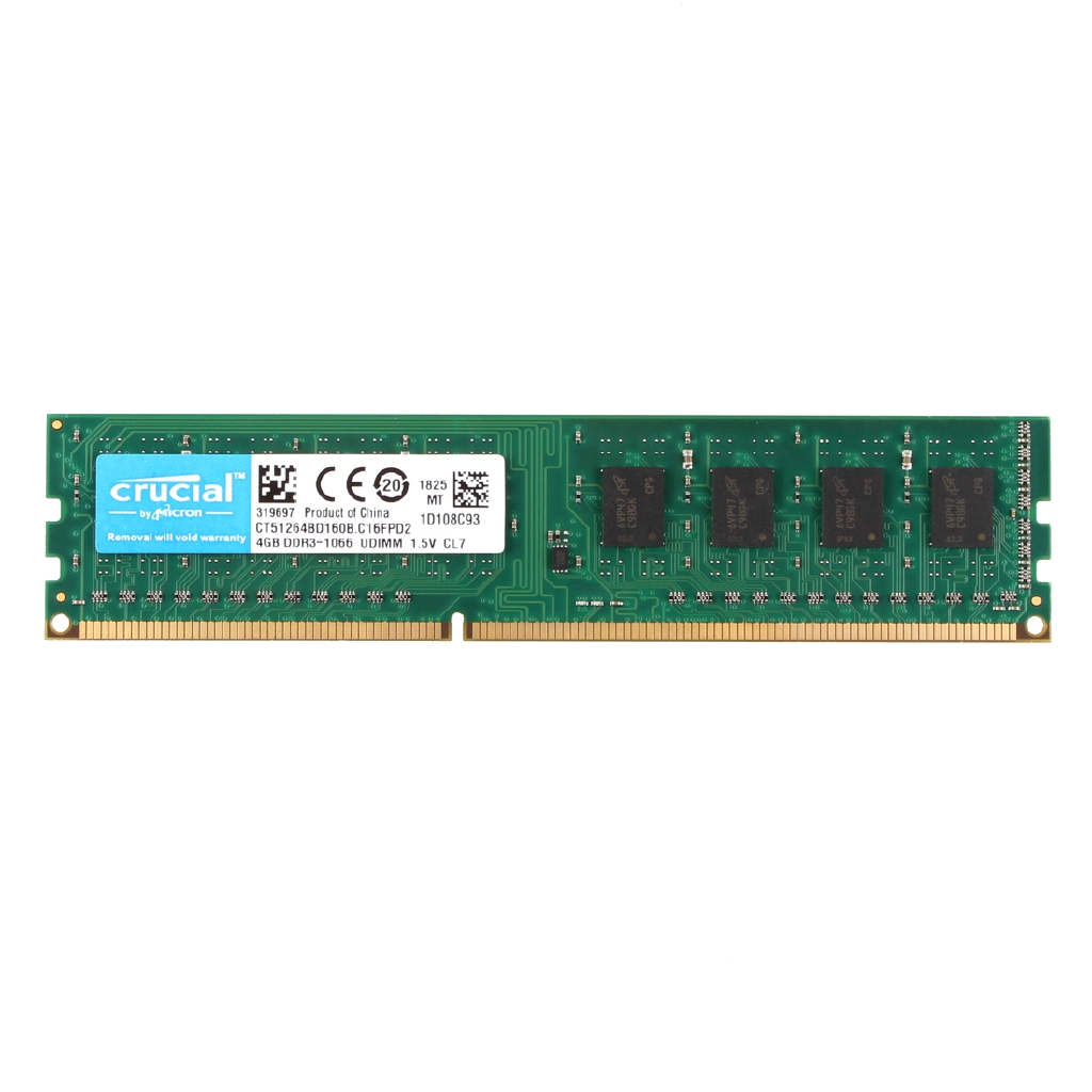 Crucial RAM DDR4 DDR3 4GB 8GB 1066MHz 1333MHz 1600MHz 2133MHz 2400MHz 2666MHz 8500-19200U RAM UDIMM Desktop Memory