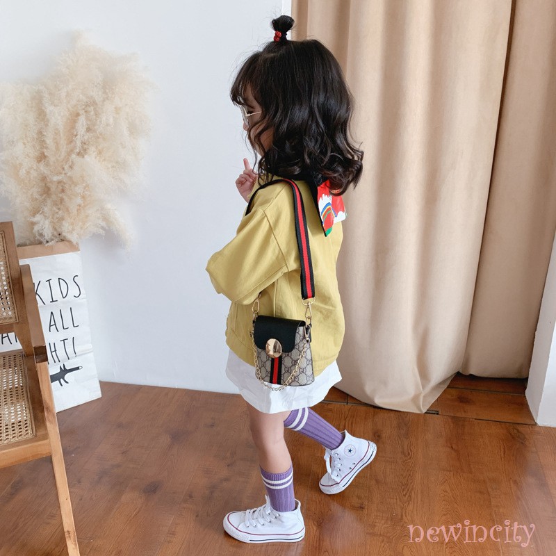 Túi Đeo Chéo In Hoa Phong Cách Hàn Quốc Cho Bé Gái