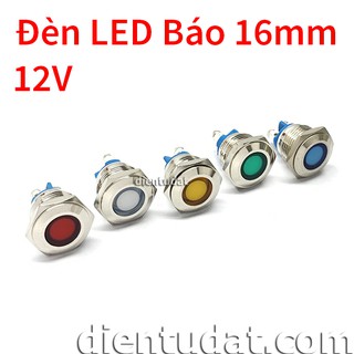Đèn LED Báo 16mm Chống Nước 12V