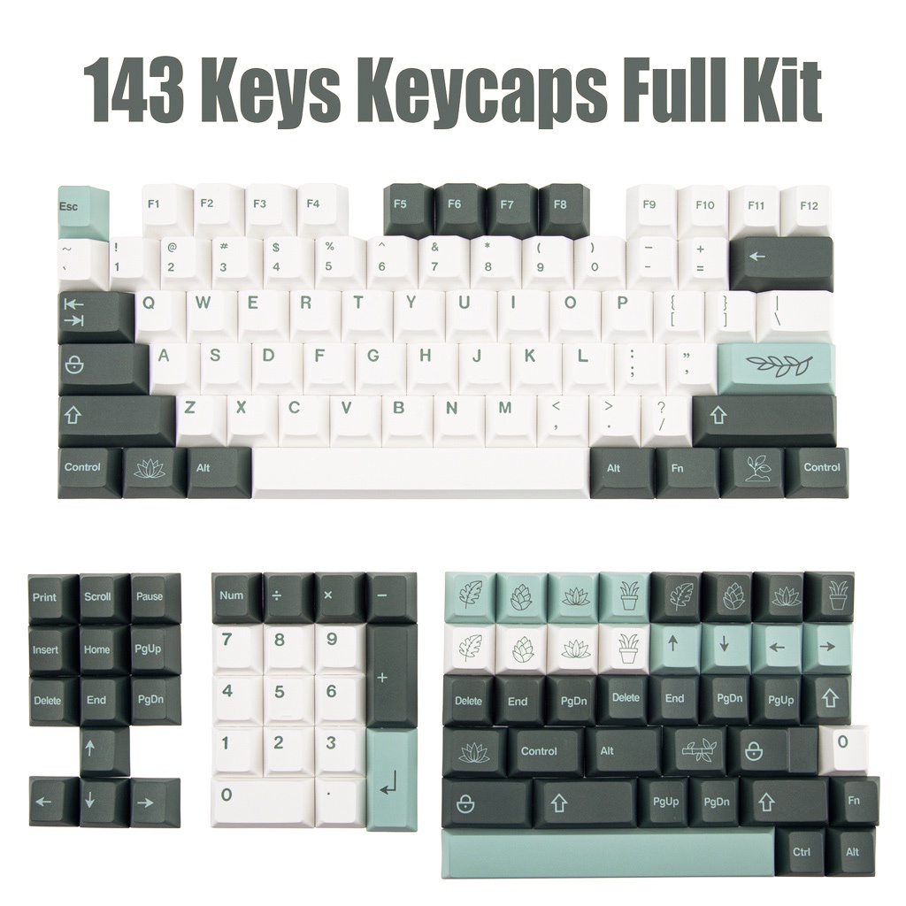 143 nút bàn phím cơ PBT chủ đề GMK BOTANICAL