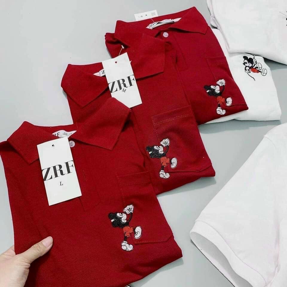 [ NEW 2021] ÁO POLO MICKEY ĐỎ/ TRẮNG